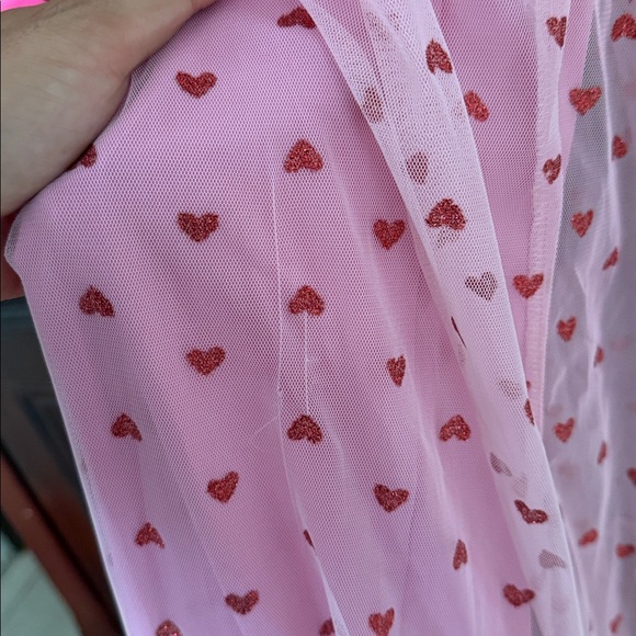 NWT VIRAL BETSEY JOHNSON Valentines Day Classically Pink Mesh Heart Dress TikTok - Picture 14 of 14